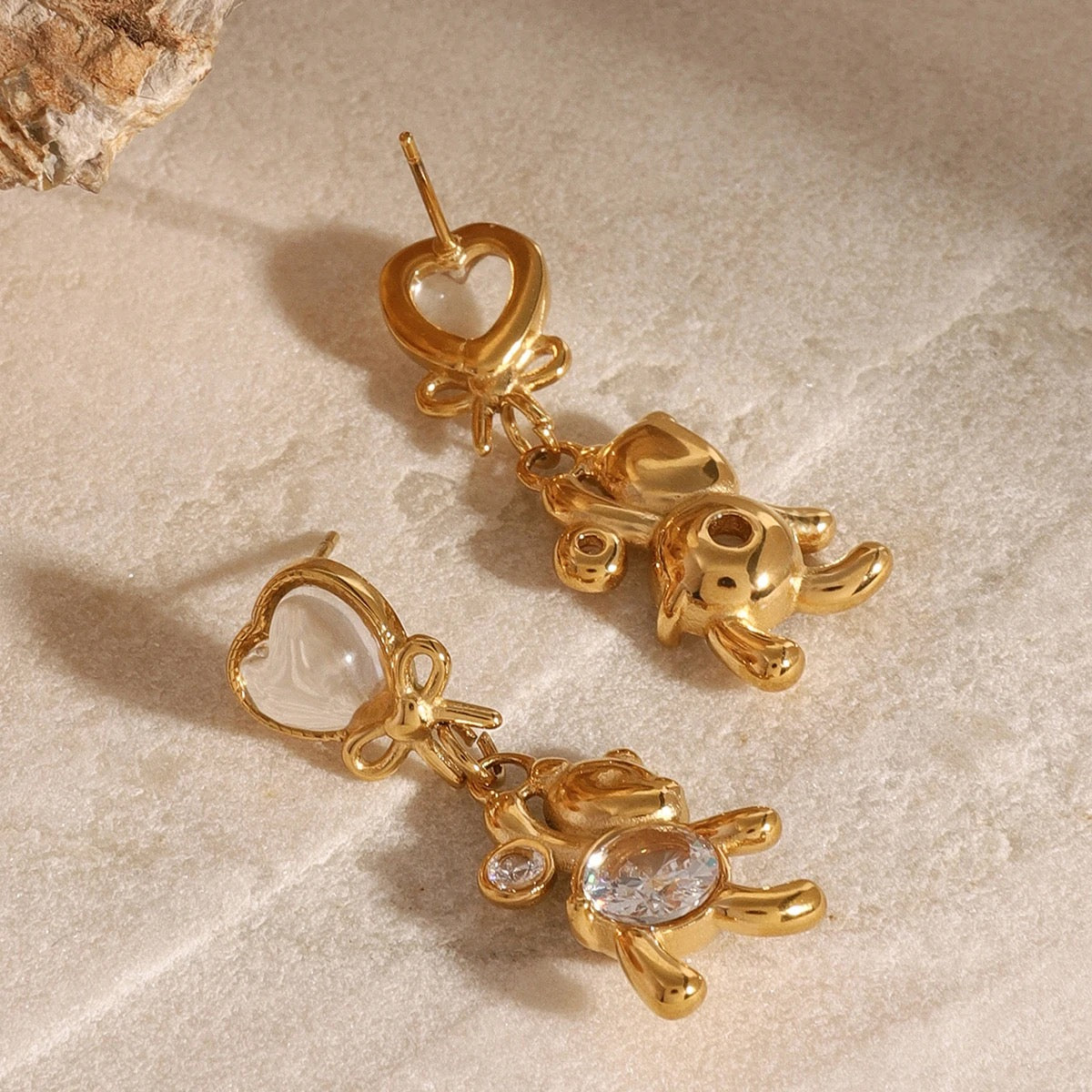 Beary Sparkly Earrings