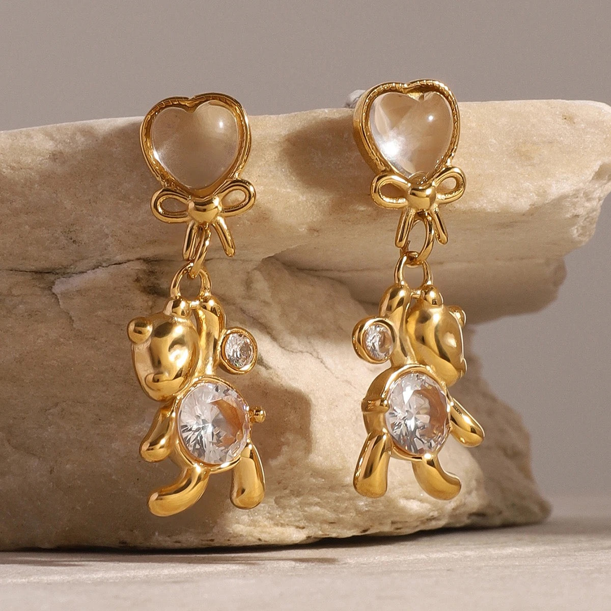 Beary Sparkly Earrings