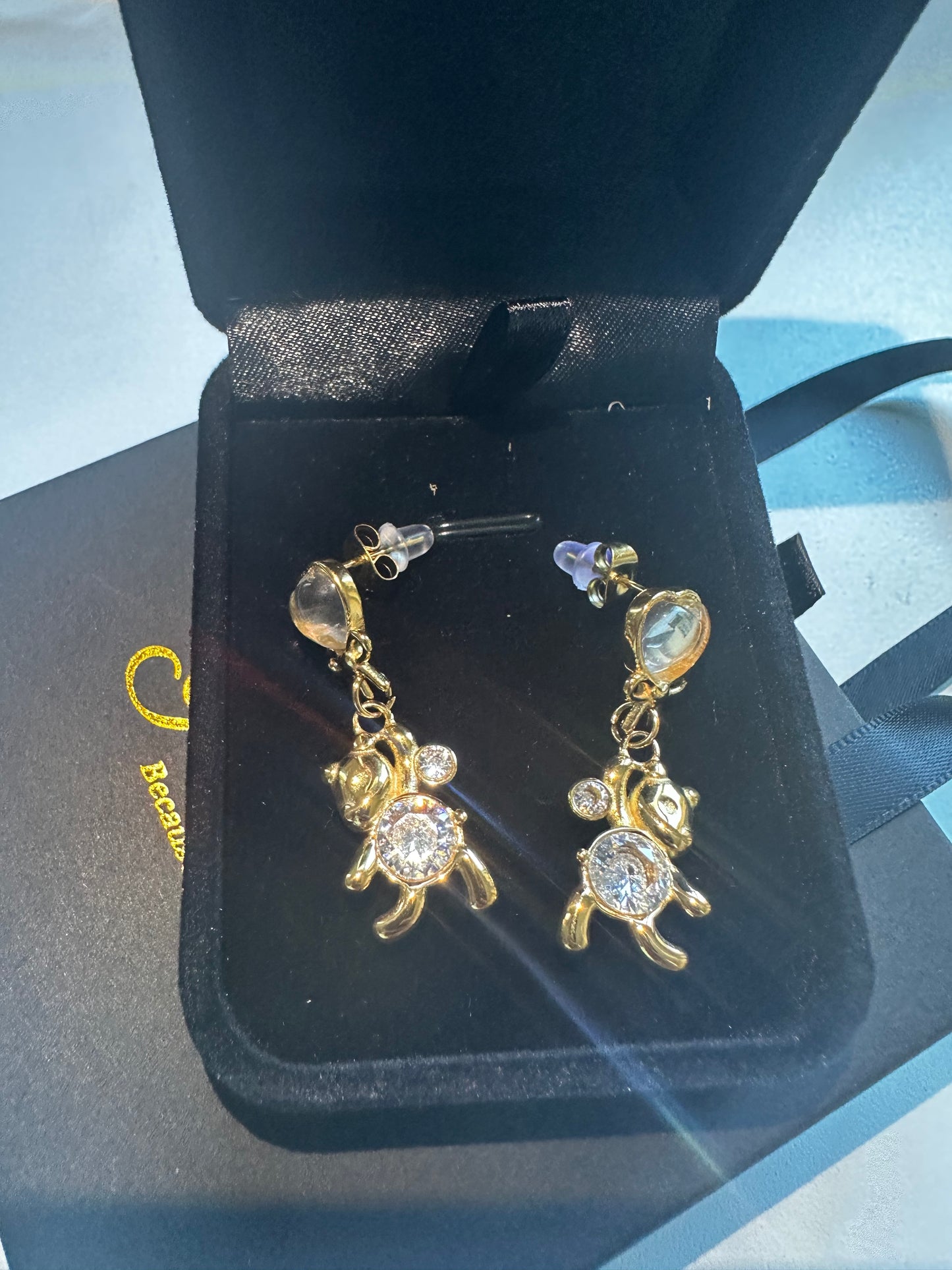 Beary Sparkly Earrings