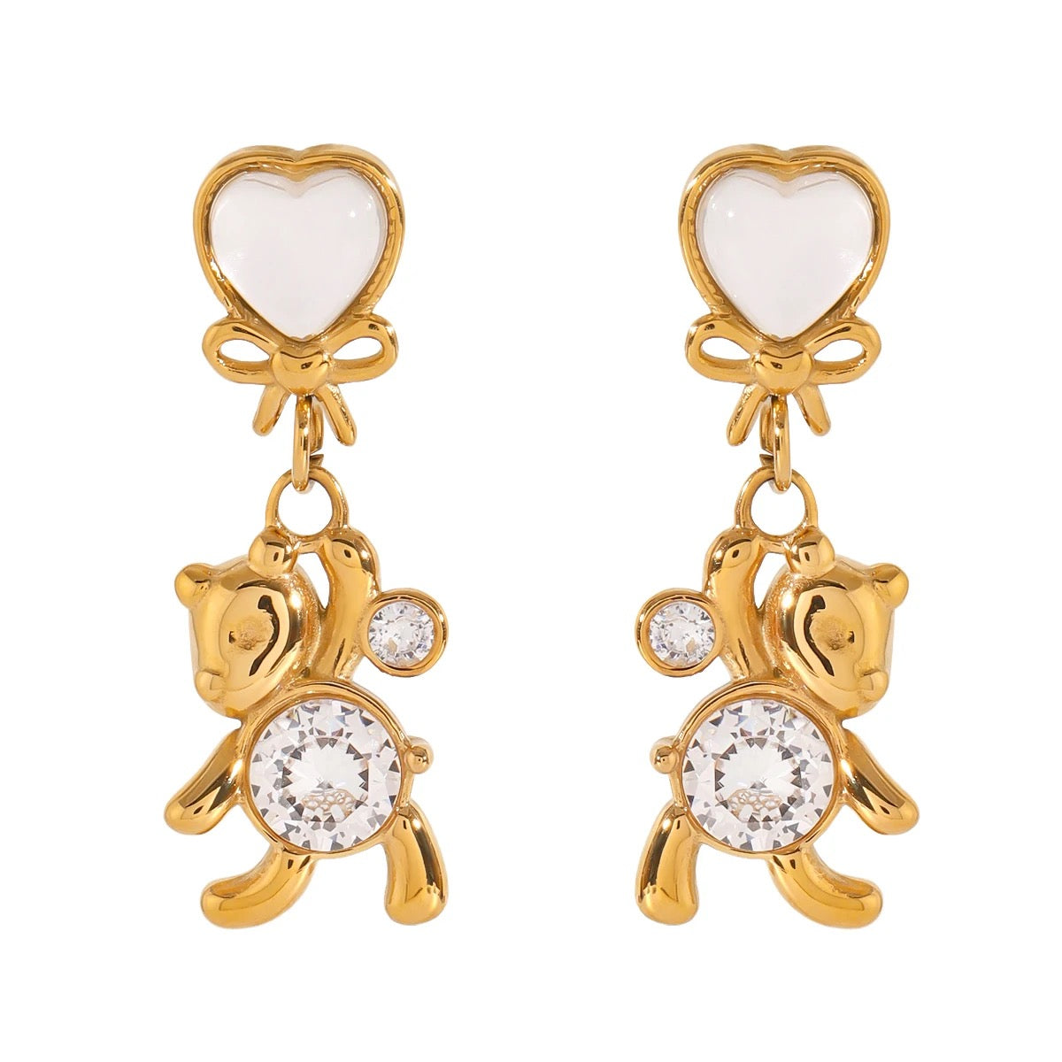 Beary Sparkly Earrings