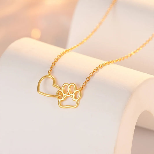 Forever Paw Heart Necklace